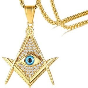 illuminati stainless steel pendant necklace